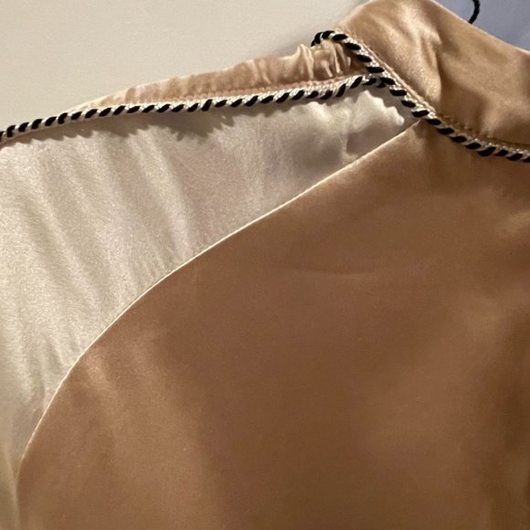 NWT Opening Ceremony Gold Bonsai Embroidered Silk Short Sleeve Tee, Size 4 - Picture 9 of 12